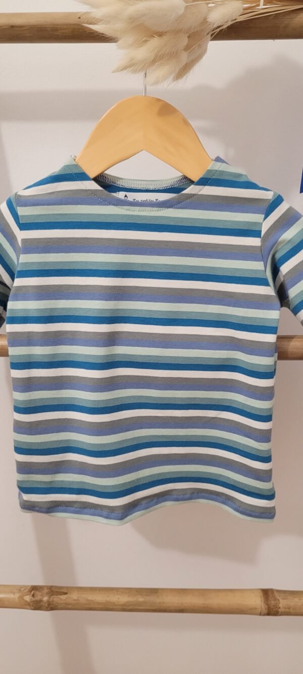 Tee-shirt manches longues imprimé ligné – Image 2