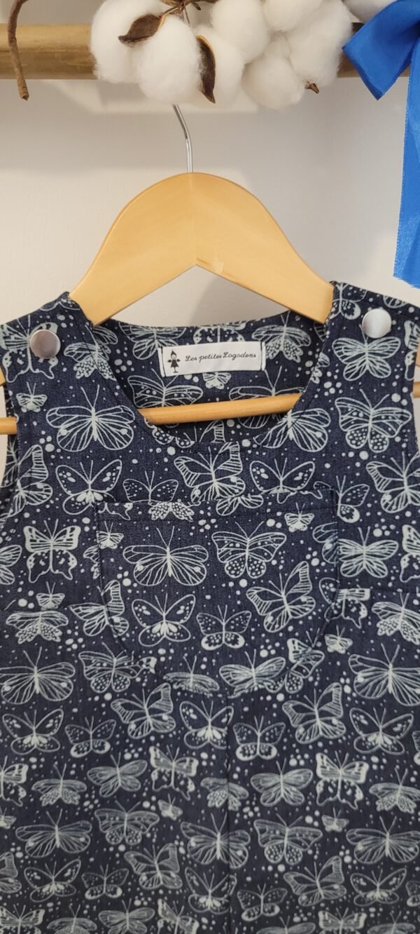 Combinaison imprimé jeans bleu clair avec motifs papillons – Image 3