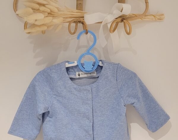 Gilet bleu chiné – Image 2