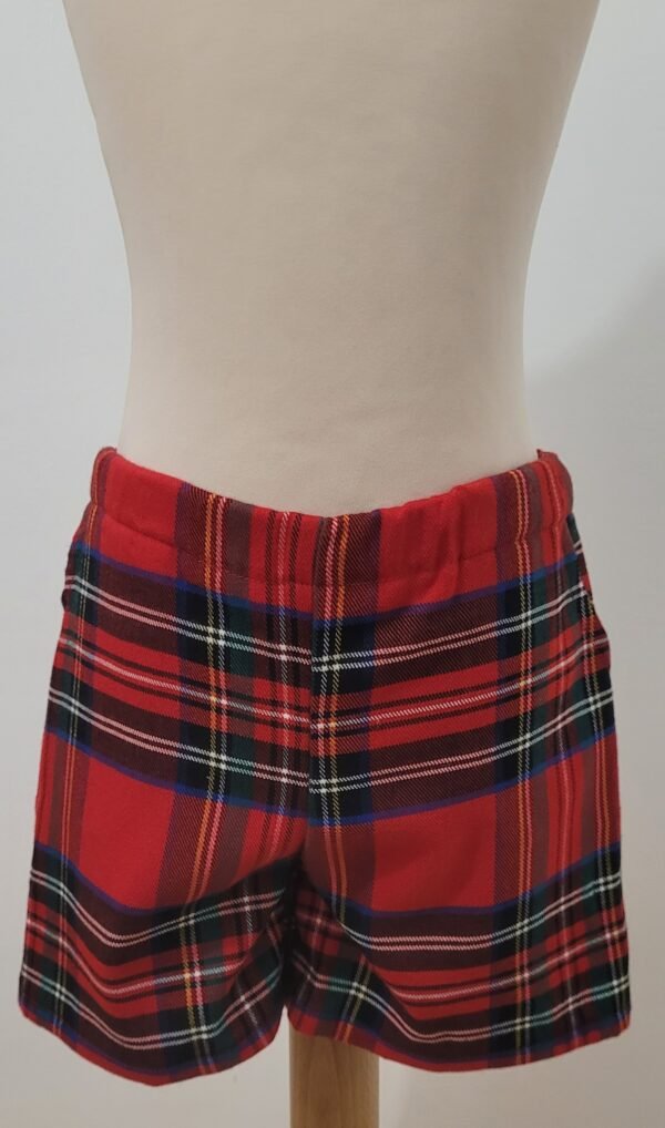 Short écossais rouge