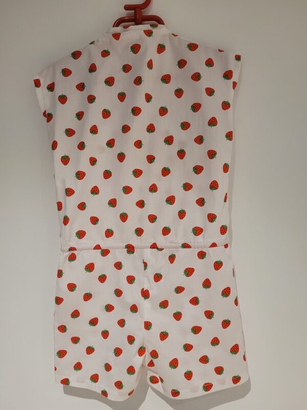 Combishort imprimé fraises sur fond blanc – Image 4