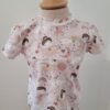 Tee-shirt manches courtes imprimé fée sur fond rose