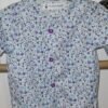 Chemise manches longues imprimé fleurs bleues et violettes – Image 2